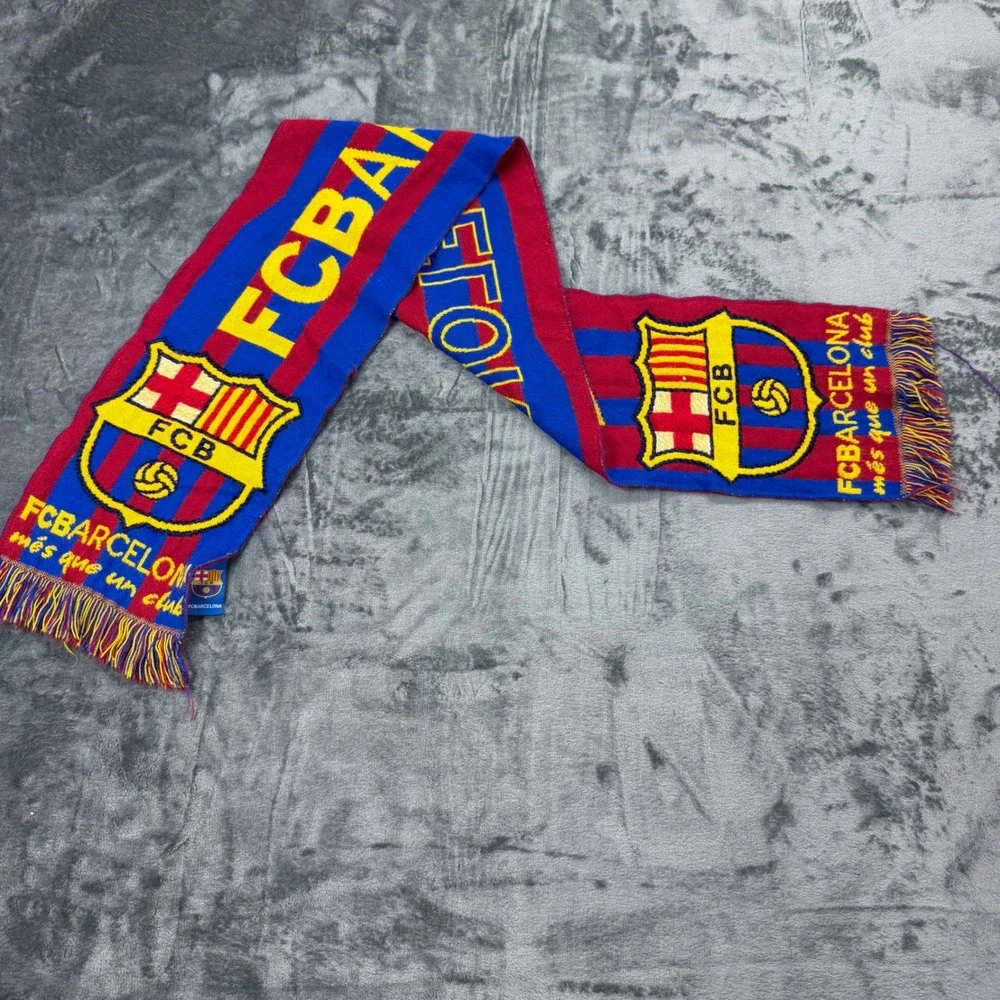 FC Barcelona Official Scarf Blaugrana Red Blue Knit Soccer Fan Perseo Trade‎
